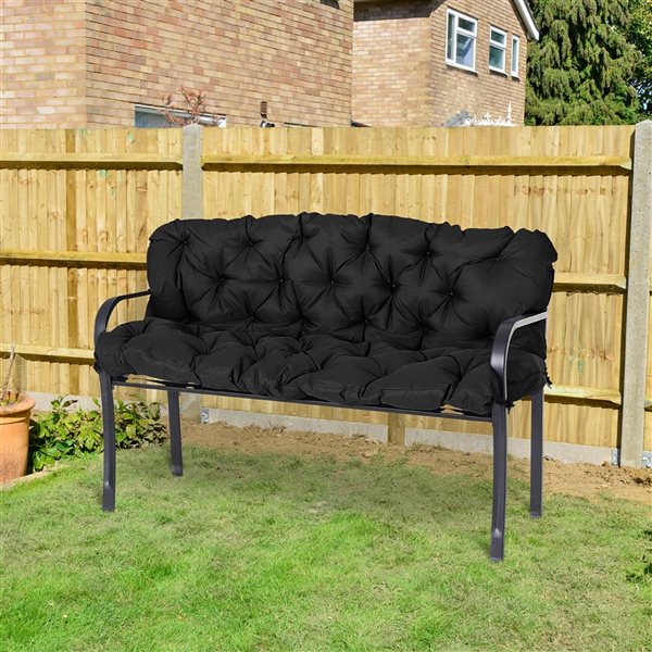 Outsunny Black Patio Bench Cushion