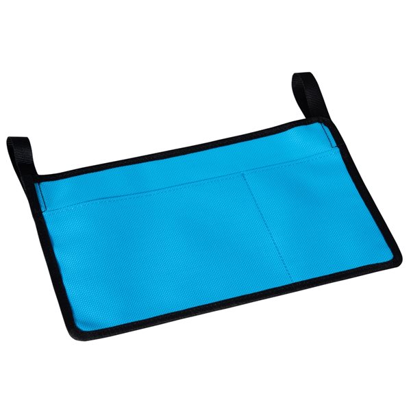 Outsunny Black Metal Rocking Chaise Lounge Chair with Blue Sling Seat