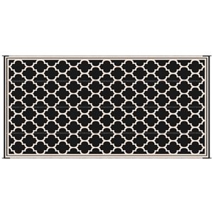 Outsunny 9-ft x 18-ft Black Rectangular Indoor/Outdoor Area Rug