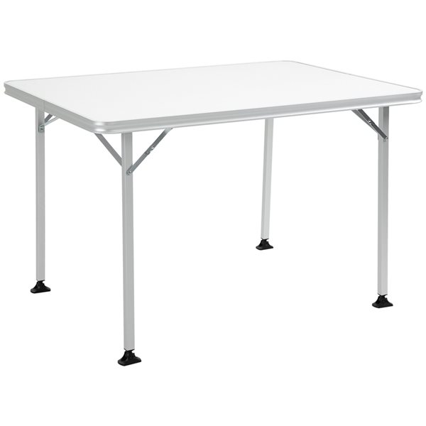 Outsunny 33.5-in x 45.25-in Outdoor Rectangle White Folding Table