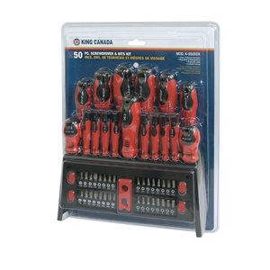 King Canada Set of 50 Pc Screwdriver and Bits Kit