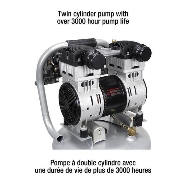 King Canada 37.9 Ultra-Quiet Oil-Free Air Compressor