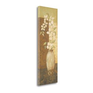 Tangletown Fine Art White Chocolate II Frameless 39-in H x 13-in W Floral Canvas Print