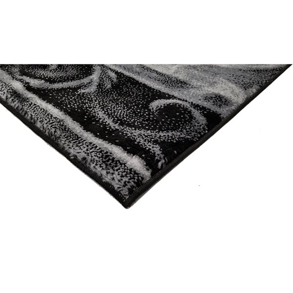 Homedora New Jersey 5ft x 7ft Floral Red/Black Rectangular Modern