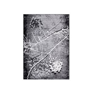 Homedora New Jersey 5-ft x 7-ft Black Rectangular Modern Area Rug