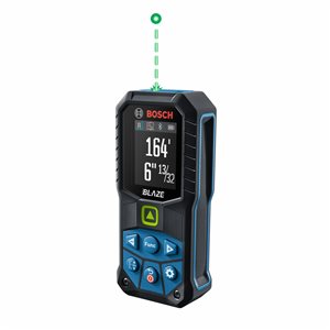 Télémètre laser intérieur BLAZE par Bosch de 165 pi avec affichage rétroéclairé en couleur et compatibilité Bluetooth