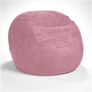 AJD Home Polyurethane Foam Bean Bag Chair with Removable Cover - Pink