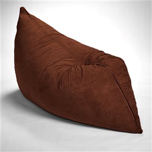 AJD Home Chocolate Polyurethane Foam Bean Bag Lounger with Removable Cover