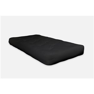 AJD Home 6-in Double CertiPUR-US® Foam Futon Twin (75-in x 39-in) in Black