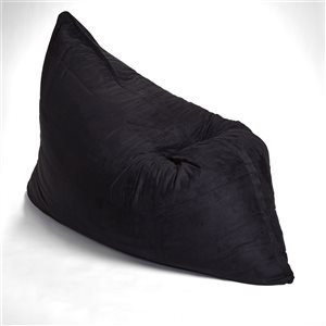 AJD Home Black Polyurethane Foam Bean Bag Lounger with Removable Cover