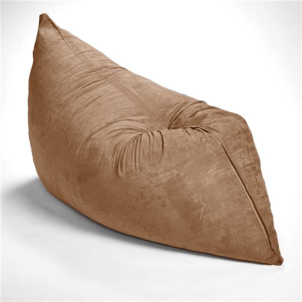 AJD Home Polyurethane Foam Bean Bag Lounger with Removable Cover - Khaki