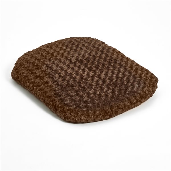 AJD Home Chocolate 32-in x 44-in Oval Soft Furry Pet Bed