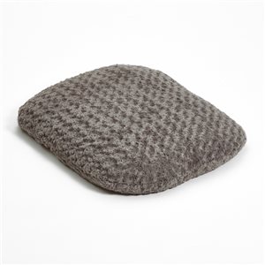 AJD Home Grey 27-in x 36-in Oval Soft Furry Pet Bed