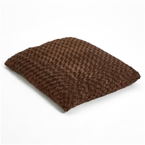 AJD Home Chocolate 27-in x 36-in Rectangular Soft Furry Pet Bed