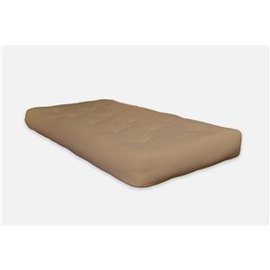 AJD Home 4-in Khaki Single CertiPUR-US® Foam Futon Full (75-in x 54-in) in Tan