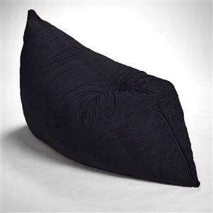AJD Home Polyurethane Foam Bean Bag Lounger with Removable Cover - Black