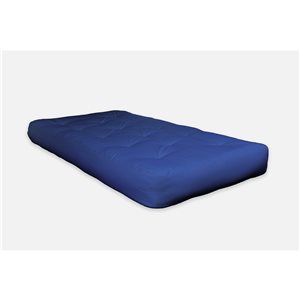 AJD Home 6-in Royal Double CertiPUR-US® Foam Futon Twin (75-in x 39-in) in Blue