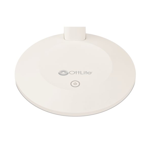 OttLite Flex 25.5-in Adjustable White Touch Standard Desk Lamp with Resin Shade