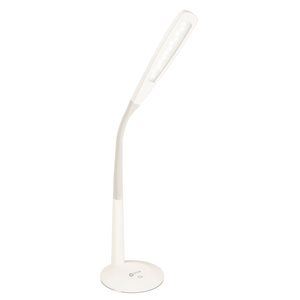 Lampe de bureau réglable Flex par OttLite de 22,5 po avec abat-jour en résine et interrupteur tactile, blanc