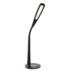 Lampe de bureau réglable Flex par OttLite de 22,5 po avec abat-jour en résine et interrupteur tactile, noir