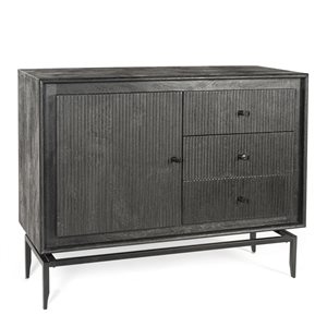 Gild Design House Camilo 3-Drawer Black Mango Wood Sideboard - 39.5-in