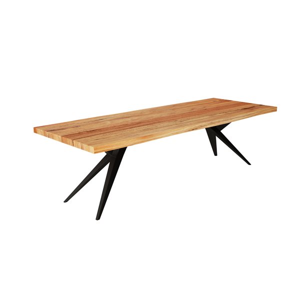 MobX ZEN 108-in L Wood Rectangular Fixed Standard (30-in H) Table with Black Metal Base