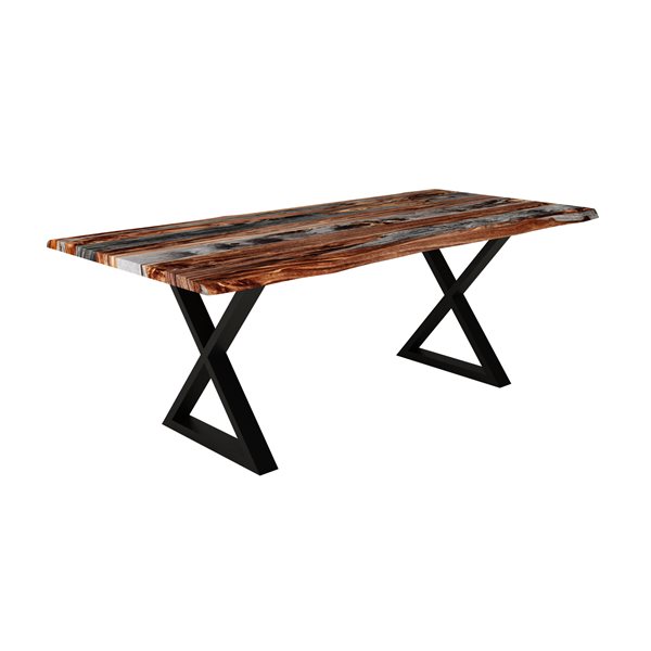 MobX ZEN 80-in L Wood Rectangular Fixed Standard (30-in H) Table with Black Metal Base
