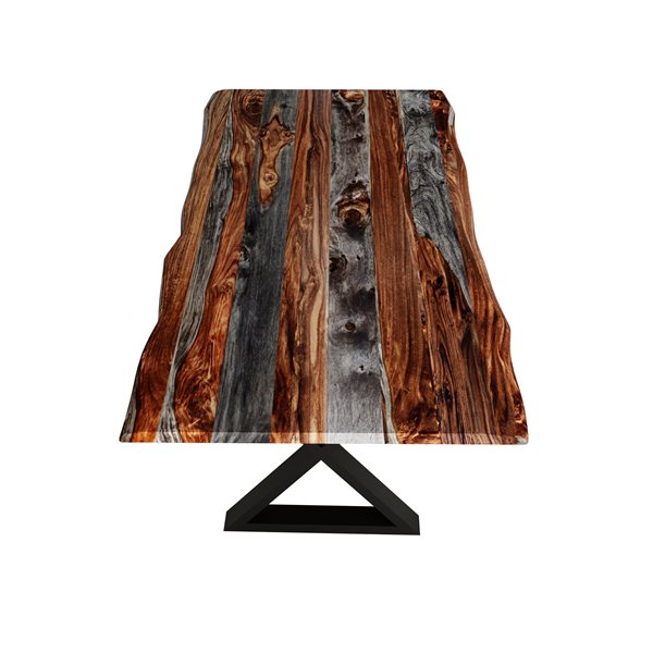 MobX ZEN 80-in L Wood Rectangular Fixed Standard (30-in H) Table with Black Metal Base