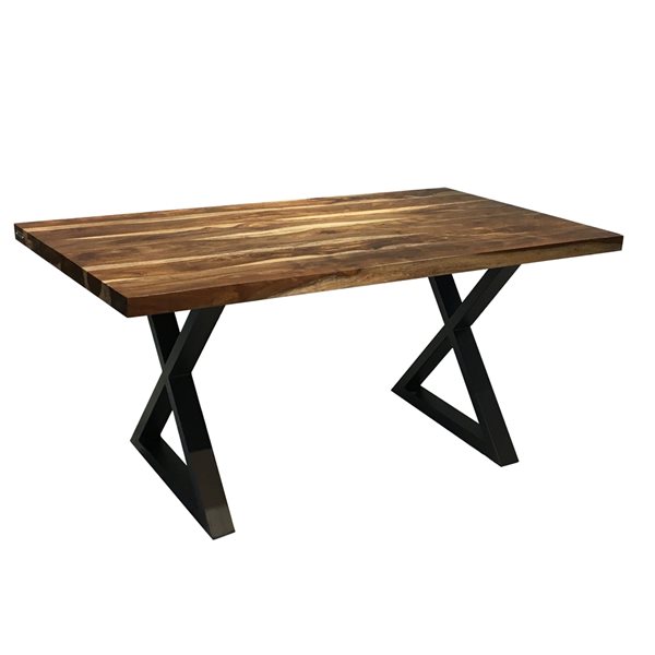 MobX ZEN 72-in L x 40-in W Wood Rectangular Fixed Standard (30-in H) Table with Black Metal Base
