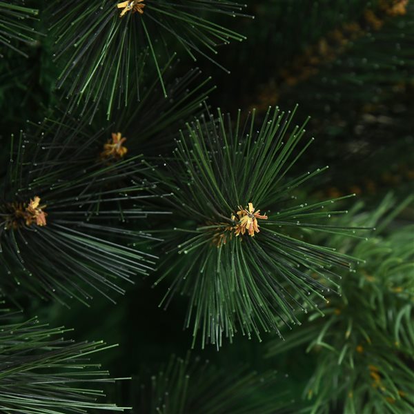 Sapin de Noël artificiel charnu sur pied par HomCom de 6 pi, vert