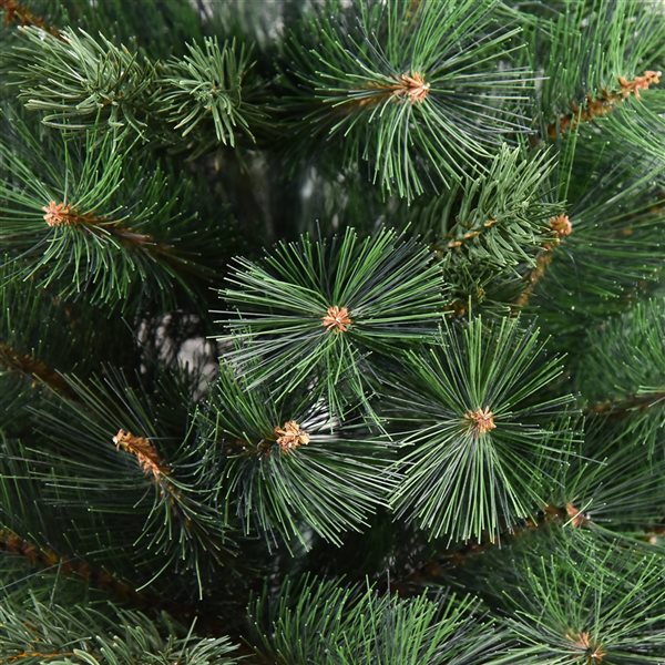 Sapin de Noël artificiel vert charnu sur pied par HomCom de 5 pi