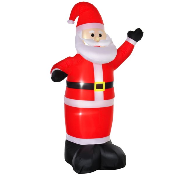 HomCom 8-ft Internal Light Santa Christmas Inflatable