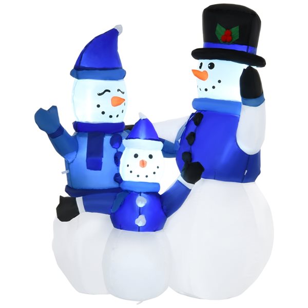 HomCom 4-ft Internal Light Snowman Christmas Inflatable