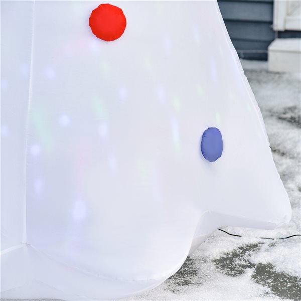 HomCom 8-ft Internal Light White Christmas Tree Christmas Inflatable