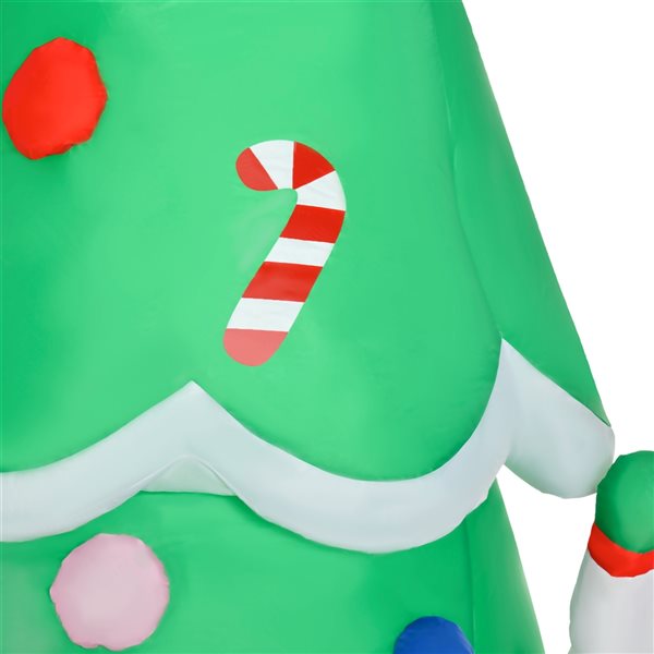 HomCom 7-ft Internal Light Christmas Tree Christmas Inflatable