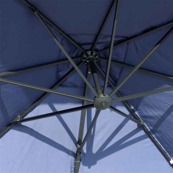 Outsunny 9.7-ft Blue Garden Patio Umbrella with Crank and Base Included