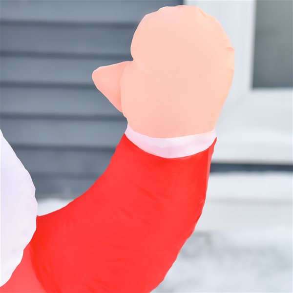 HomCom 4-ft Internal Light Santa Christmas Inflatable