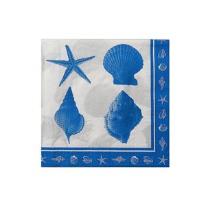 IH Casa Decor 20-Pack 3-Ply Paper Napkins (Seashells) - Set of 6
