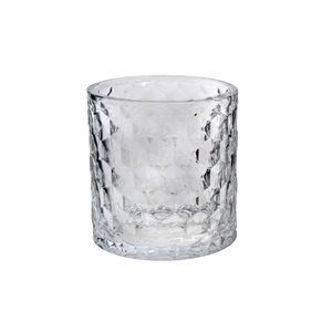 Bougeoir en verre iH casadécor à motif hexagonal, ensemble de 4