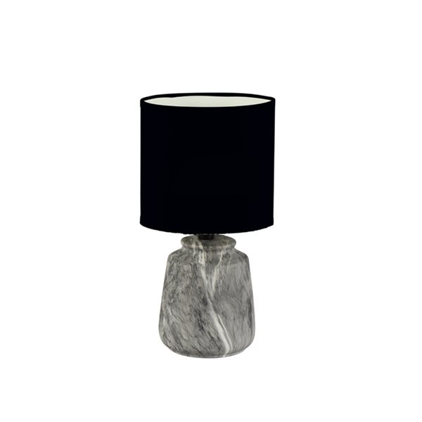 IH Casa Decor 12.6-in Black Marble On/Off Switch Table Lamp