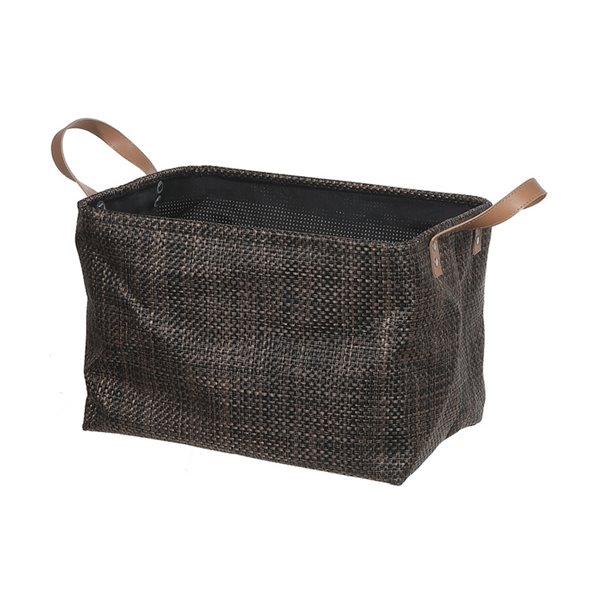 iH casadécor 15-in W x 10.25-in H x 9.85-in D Brown Polyester Basket