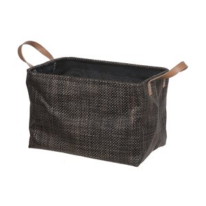 Panier iH casadécor en polyester brun de 15 po l. x 10,25 po h. x 9,85 po p.