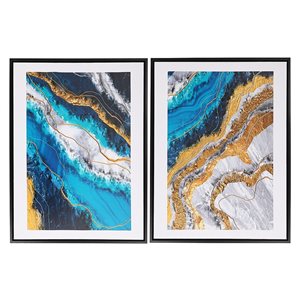 iH casadécor Black Frame 23.65-in H x 17.7-in W Canvas Wall Art - Set of 2