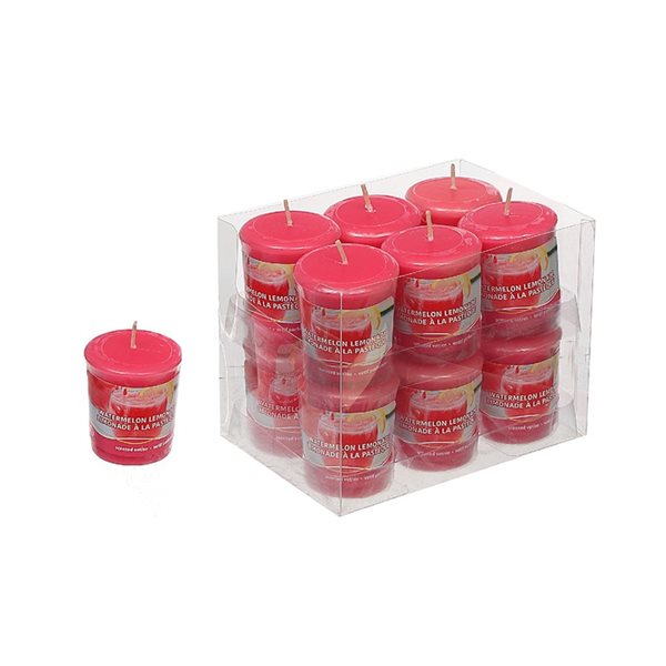 iH casadécor Watermelon Lemonade Votive Candles - Set of 12