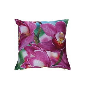 IH Casa Decor Pink 18-in x 18-in Square Outdoor Decorative Pillows (Orchids) - Set of 2