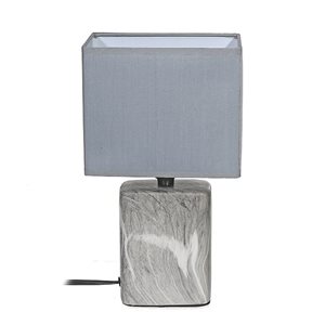 IH Casa Decor 12.6-in On/Off Switch Grey Marble Table Lamp