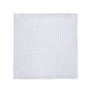IH Casa Decor Arista 12-in x 12-in White Cotton Washcloths - Set of 6