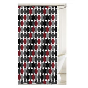 IH Casa Decor 71-in x 71-in Polyester Oval Pattern Shower Curtain