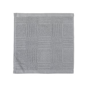 IH Casa Decor Arista 12-in x 12-in Light Grey Cotton Washcloths - Set of 6
