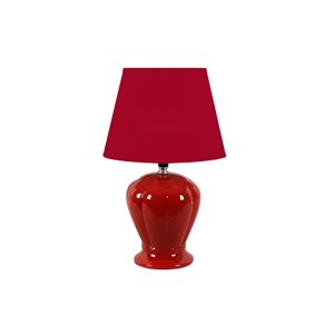 Lampe de table IH Casa Decor rubis de 14.6 po avec interrupteur marche/arrêt